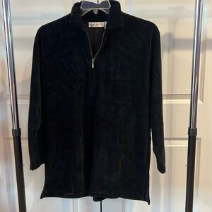 Chaus Sport Women's Black Corduroy Sweater